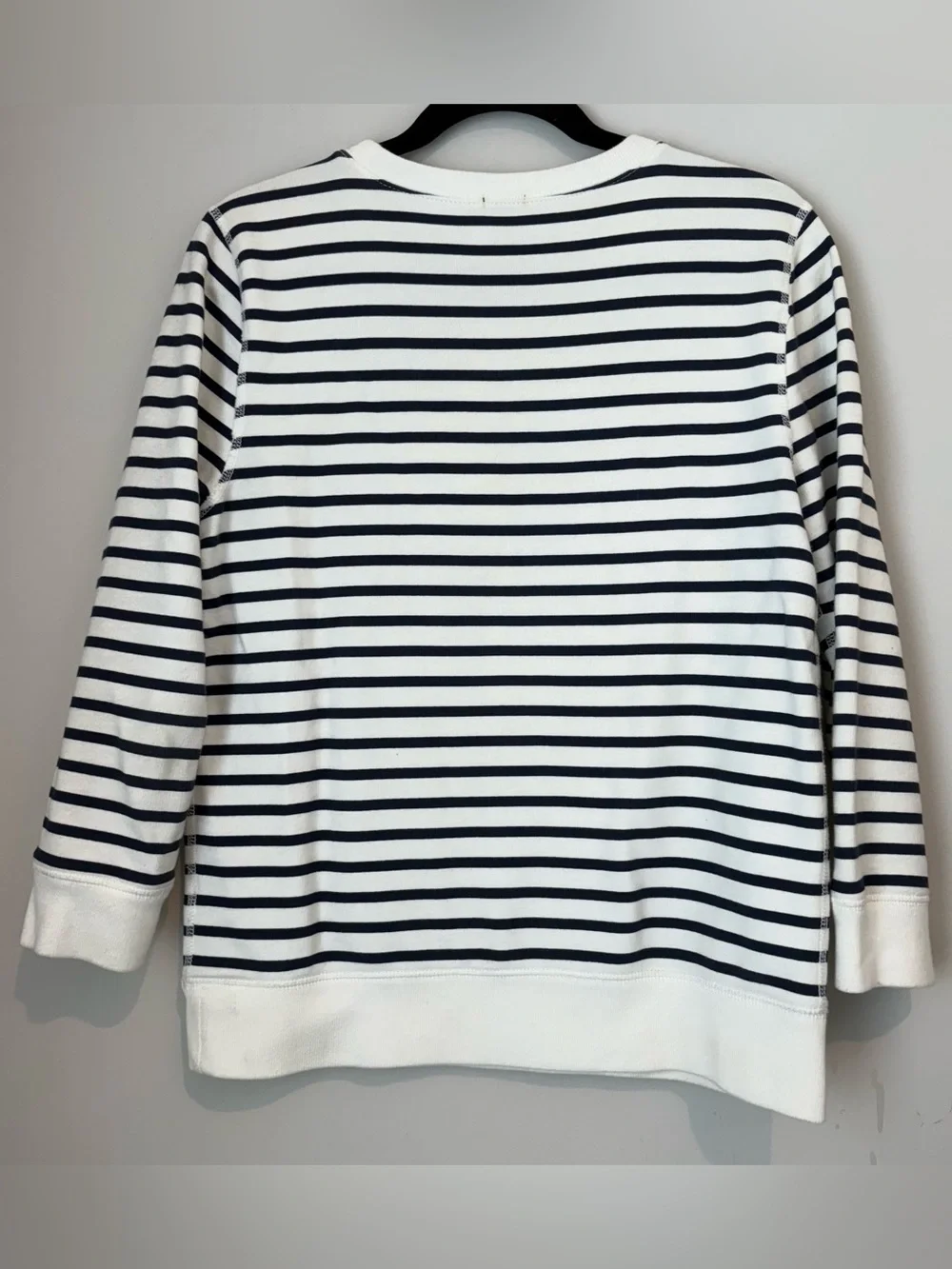 J.Crew Stripe Jewel Nautical Preppy Summer Sweatshirt Embellishment Medium